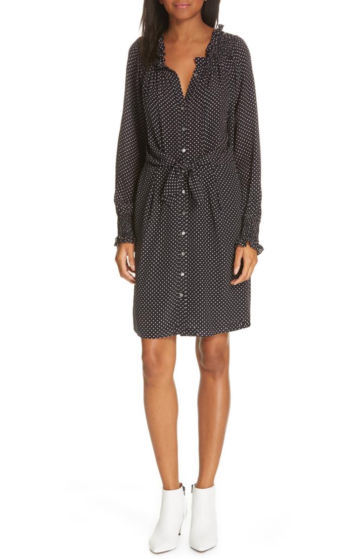 Women's Rebecca Taylor Dot Print Tie Dress - Blue