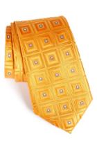 Men's Nordstrom Men's Shop Frame Diamonds Silk Tie, Size - Orange