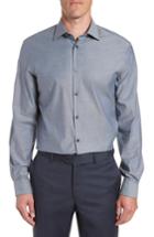 Men's John Varvatos Star Usa Regular Fit Solid Dress Shirt .5r - Blue