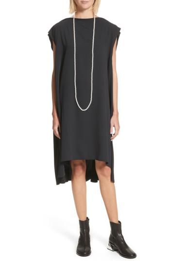 Women's Mm6 Maison Margiela Imitation Pearl Belt Shift Dress Us / 38 It - Black