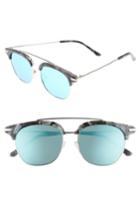 Women's Bonnie Clyde Midway 51mm Polarized Brow Bar Sunglasses - Blue