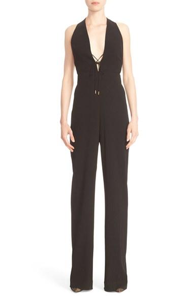 Women's Cushnie Et Ochs Lace-up Stretch Jumpsuit