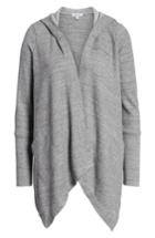 Women's Splendid Thermal Hooded Cardigan, Size - Grey