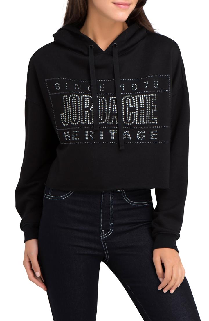 Women's Jordache Kelly Crop Hoodie - Blue