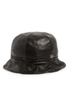 Women's Gucci Leather Bucket Hat - Black