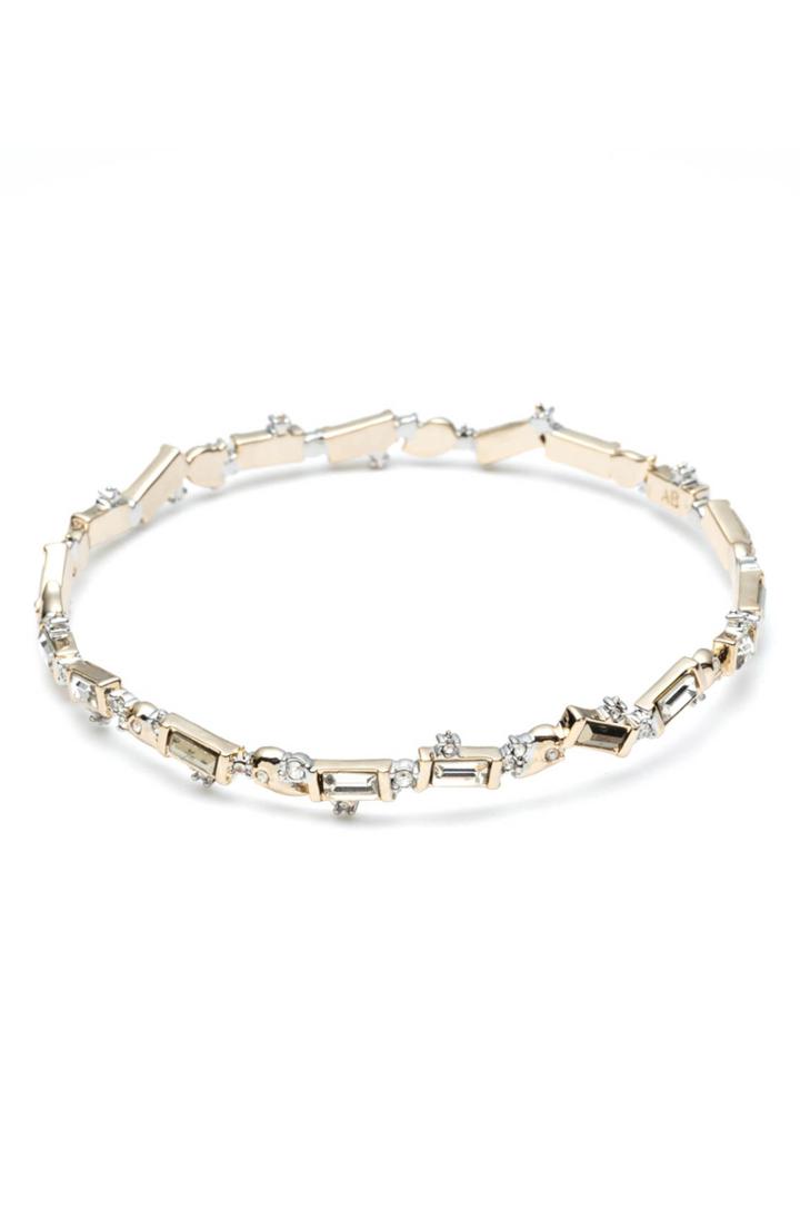 Women's Alexis Bittar Retro Gold Crystal Baguette Bangle
