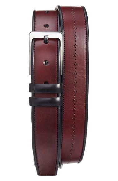 Men's Mezlan Ascot/diver Leather Belt