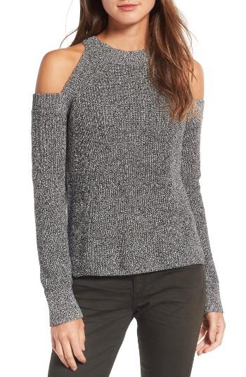 Women's Rag & Bone/jean Dana Cold Shoulder Sweater, Size - Black