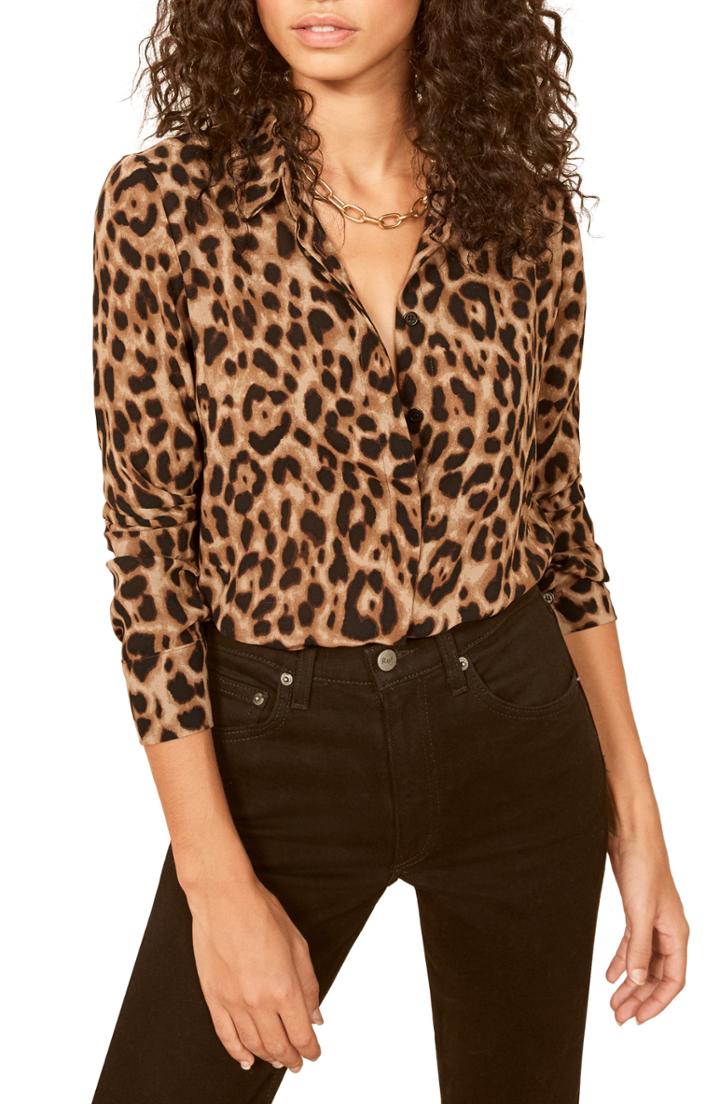 Women's Reformation Violet Blouse