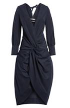 Women's Jacquemus Ruched Long Sleeve Dress Us / 38 Fr - Blue