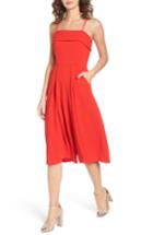 Women's Socialite Wide Leg Jumpsuit - Red