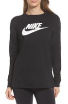 Women's Nike Sportswear Hbr Women's Long Sleeve Tee - Black
