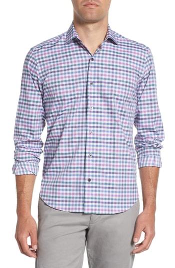 Men's Culturata Trim Fit Check Sport Shirt - Pink