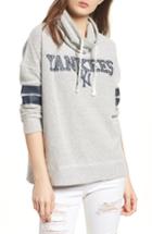 Women's '47 Encore Offsides New York Yankees Funnel Neck Sweatshirt - Grey