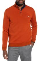 Men's Ted Baker London Peper Trim Fit Half Zip Pullover (m) - Orange