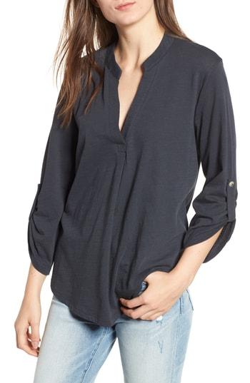 Women's All In Favor Knit Henley - Grey