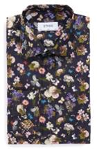 Men's Eton Slim Fit Floral Dress Shirt - Blue
