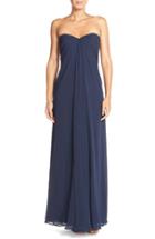 Women's Dessy Collection Sweetheart Neck Strapless Chiffon Gown - Blue