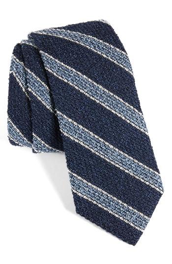 Men's Strong Suit Stripe Silk Cotton Blend Tie