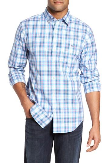 Men's Vineyard Vines Tucker Sunset Pines Classic Fit Plaid Sport Shirt - Pink