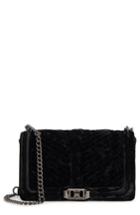 Rebecca Minkoff Love Velvet Quilted Crossbody Bag - Black
