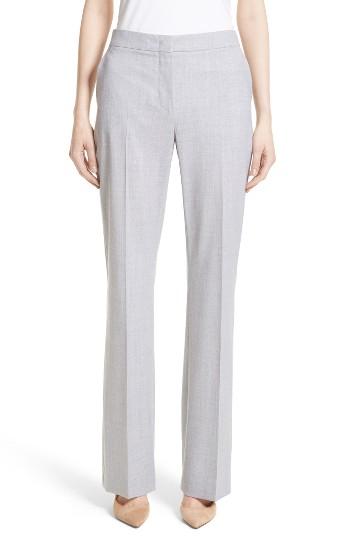 Women's Max Mara Stretch Wool & Silk Pants - Grey