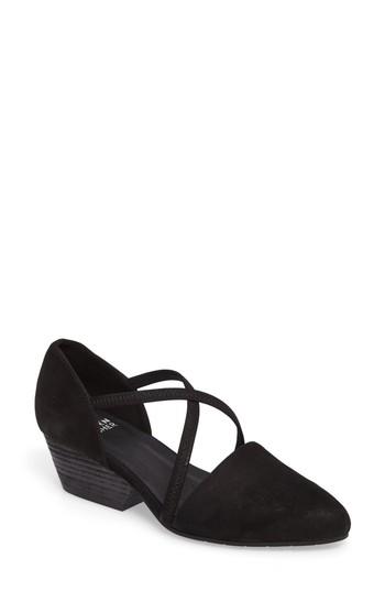Women's Eileen Fisher Poet Crisscross Pump .5 M - Black