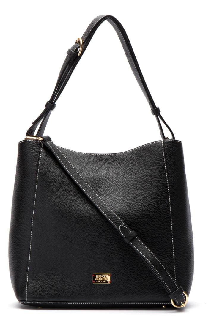 Frances Valentine Medium June Leather Hobo - Black