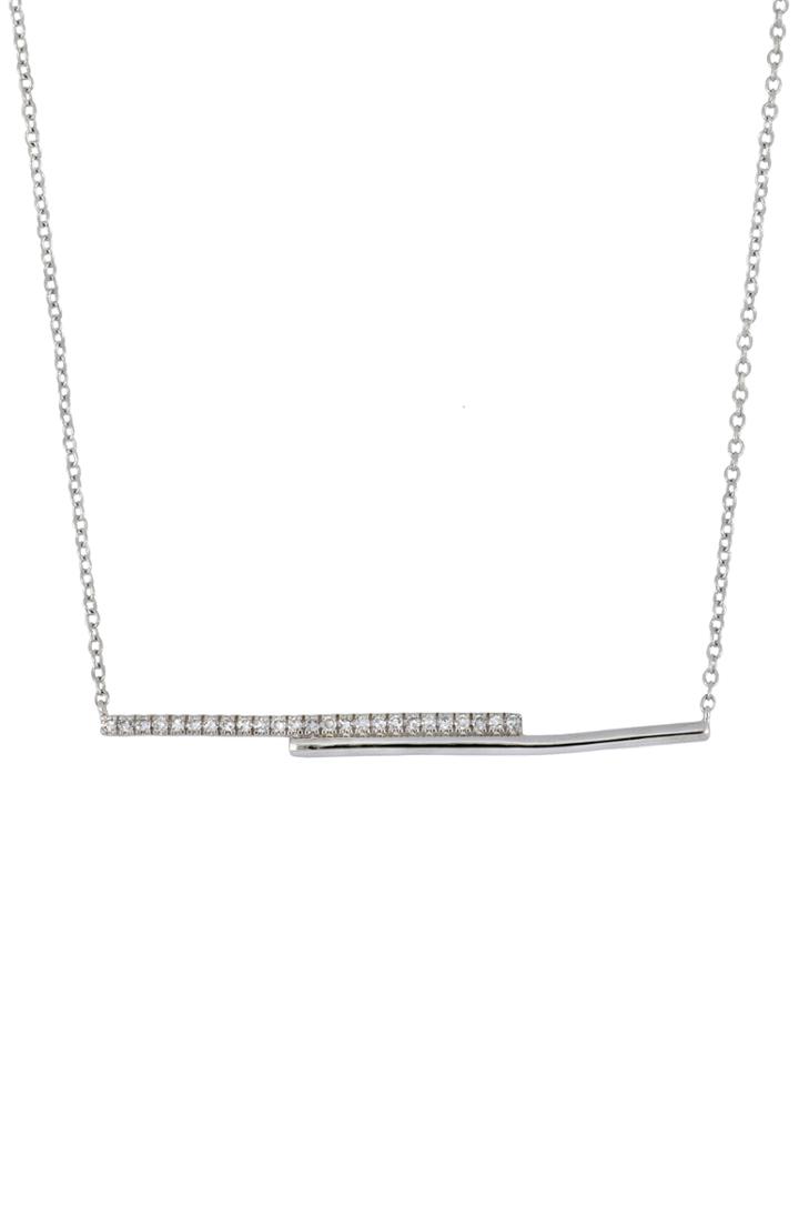 Women's Carriere Diamond Double Bar Pendant Necklace (nordstrom Exclusive)