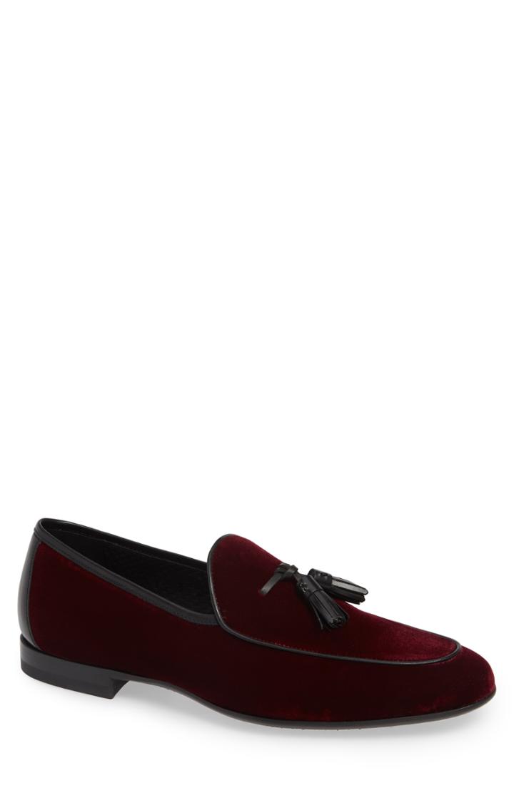 Men's Magnanni Denton Tassel Loafer .5 M - Burgundy