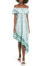 Women's Somedays Lovin Coastal Mountains Off The Shoulder Asymmetrical Dress - Blue