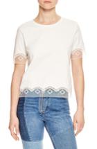 Women's Sandro Lace Trim Tee