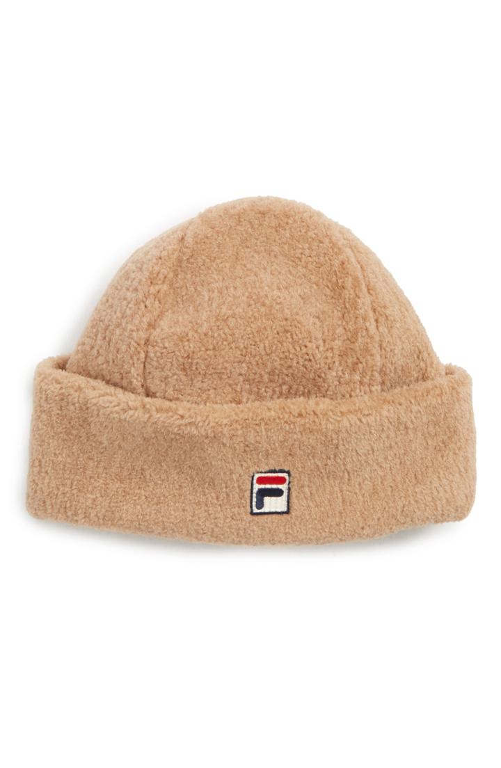 Women's Fila Heritage Fleece Beanie - Brown