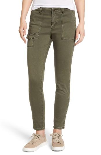 Petite Women's Caslon Slim Utility Pants P - Green