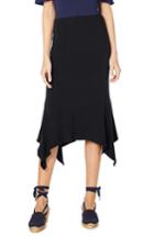 Women's Michael Stars Sharkbite Midi Skirt - Black