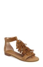 Women's Sole Society Koa Fringed T-strap Sandal M - Brown