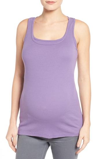 Women's Bun Maternity Maternity/nursing Tank - Purple