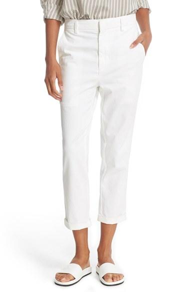 Women's Vince Crop Chinos - White