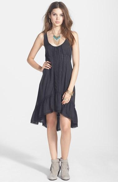 Free People 'parisian' Lace Trim Slipdress