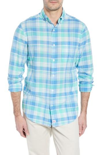 Men's Vineyard Vines Homer Pond Murray Classic Fit Plaid Sport Shirt - Green
