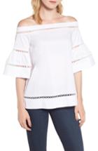 Women's Michael Michael Kors Off The Shoulder Trim Top - White