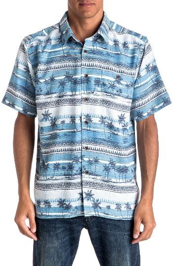 Men's Quiksilver Waterman Collection Regular Fit Power Lounge 2 Print Sport Shirt
