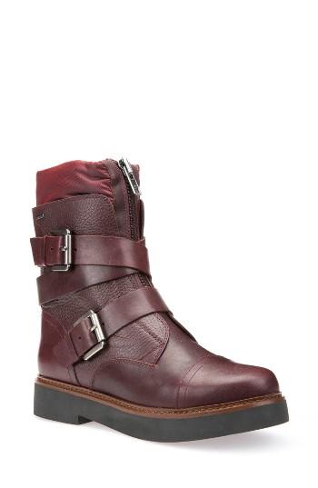 Women's Geox Rayssa Moto Boot Us / 36eu - Burgundy