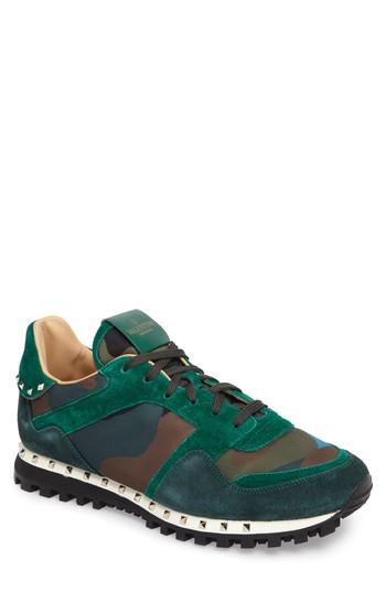 Men's Valentino Garavani Camo Rockstud Sneaker Us / 44eu - Green