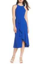 Women's Charles Henry Flounce Hem Midi Dress - Blue
