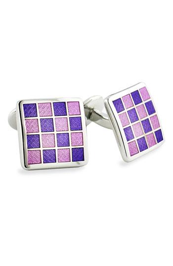 Men's David Donahue Enamel Check Cuff Links
