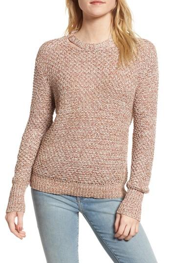 Women's Ella Moss Melange Open Back Sweater - Pink