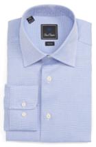 Men's David Donahue Trim Fit Microcheck Dress Shirt