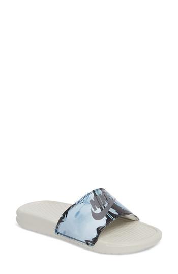 Women's Nike 'benassi - Just Do It' Print Sandal M - Grey