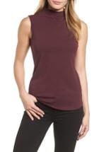 Petite Women's Nic+zoe The Perfect Mock Neck Top, Size P - Purple